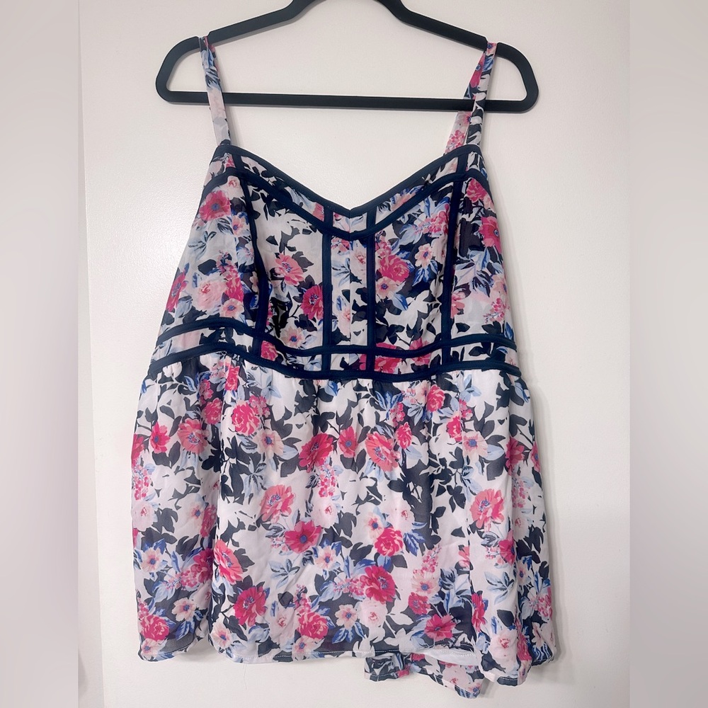 Torrid Floral Babydoll Style Blouse